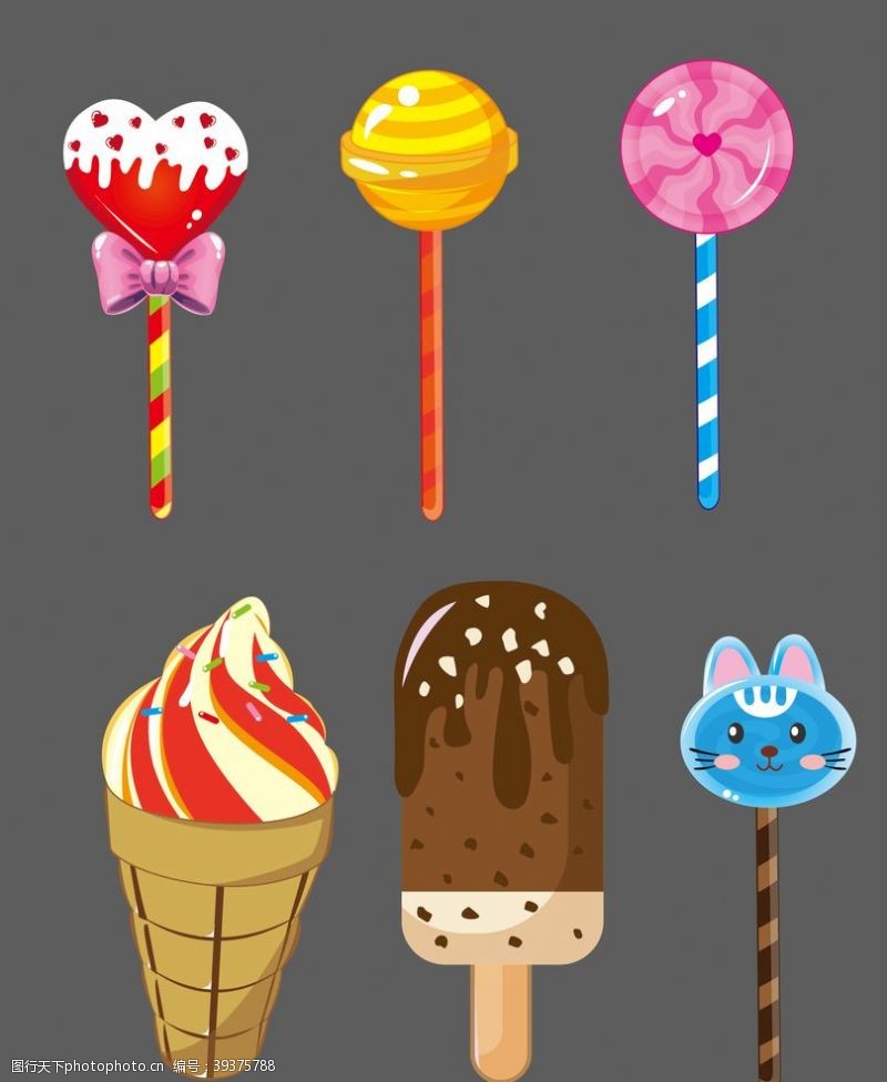 卡通冰激凌图片免费下载 卡通冰激凌素材 卡通冰激凌模板 图行天下素材网