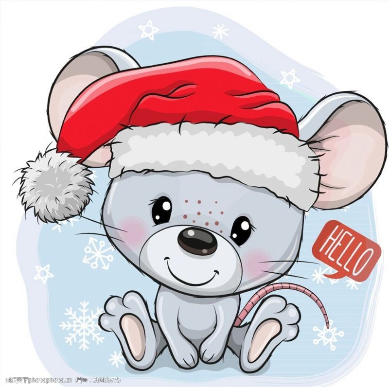 老鼠卡通卡通圣诞老鼠图片
