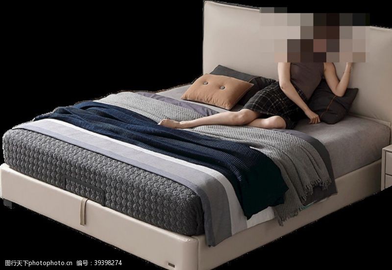 床垫PNG免扣素材双人大床图片