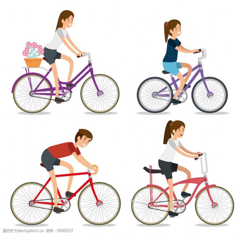 骑单车骑自行车图片