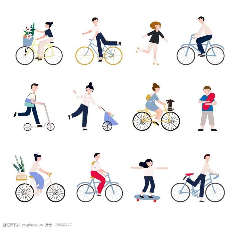 骑行骑自行车图片