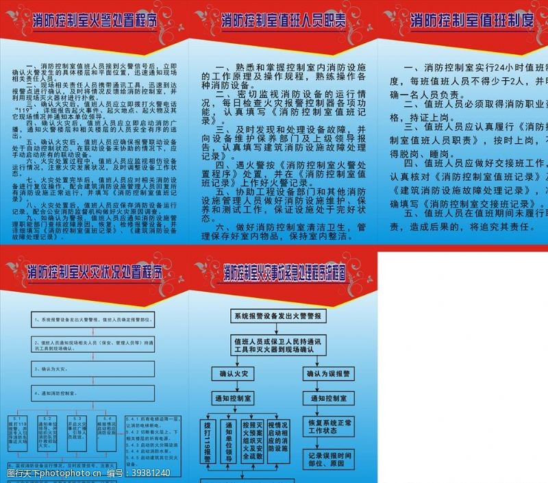 防真消防制度牌图片