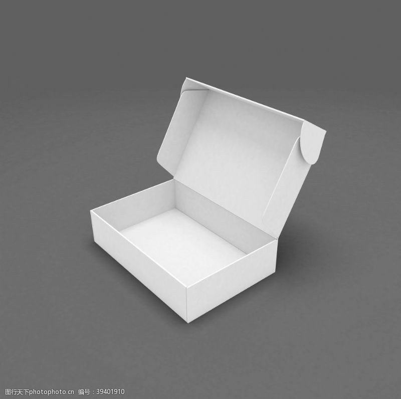 飞机盒设计白色飞机盒模型右侧面图片
