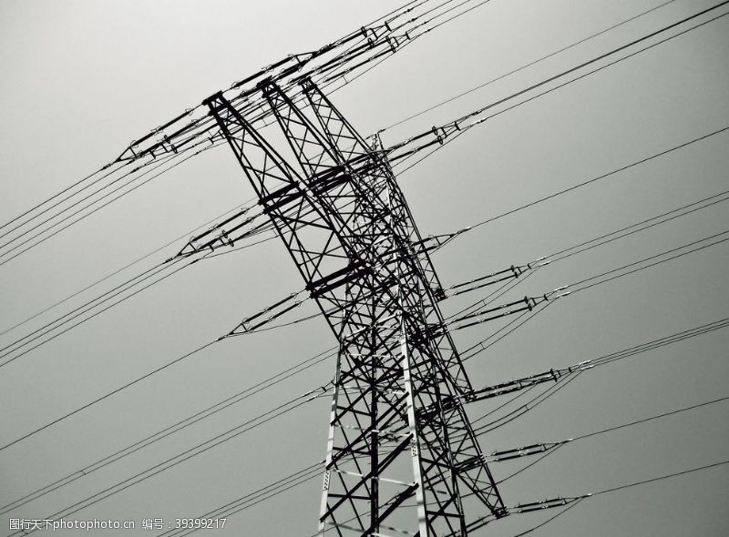 高压线塔电网图片