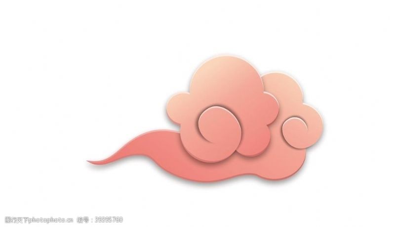 粉色线条粉色祥云云纹中国风图片