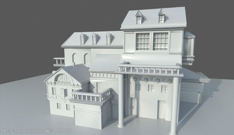 max别墅模型图片