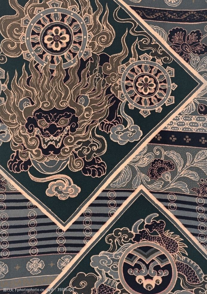 传统文化布艺传统花纹图片