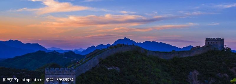 万里长城长城夜景图片