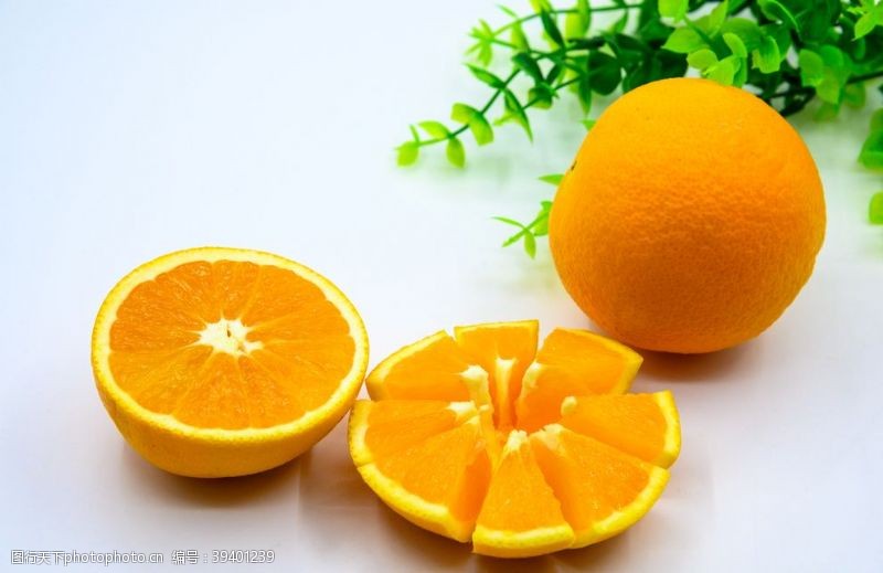 水果切面橙子图片