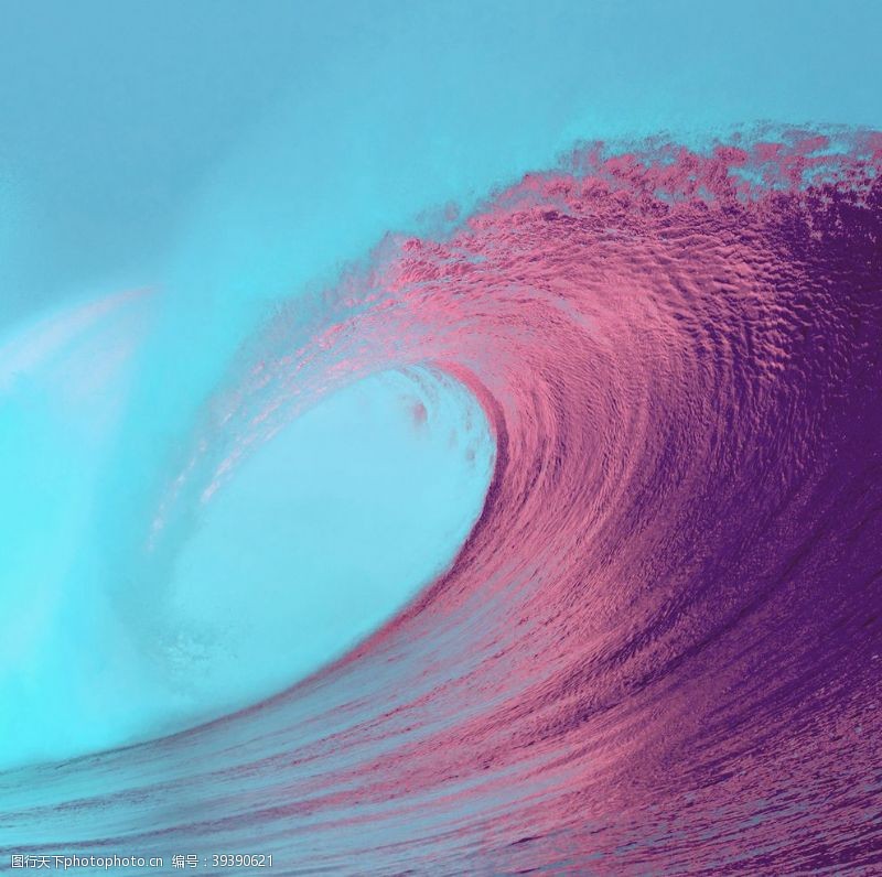 紫色花纹海浪图片