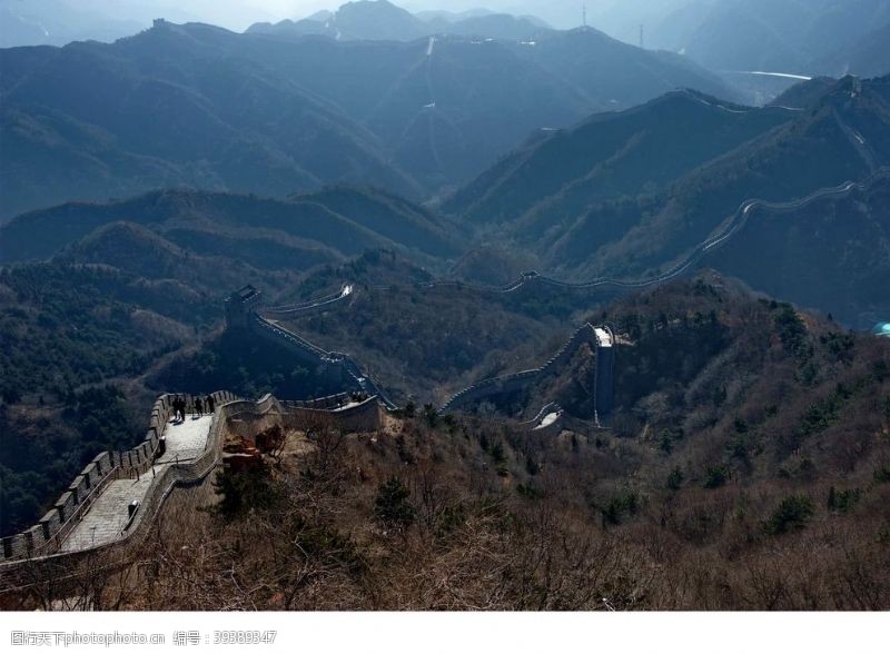 旅游风景宏伟的长城图片