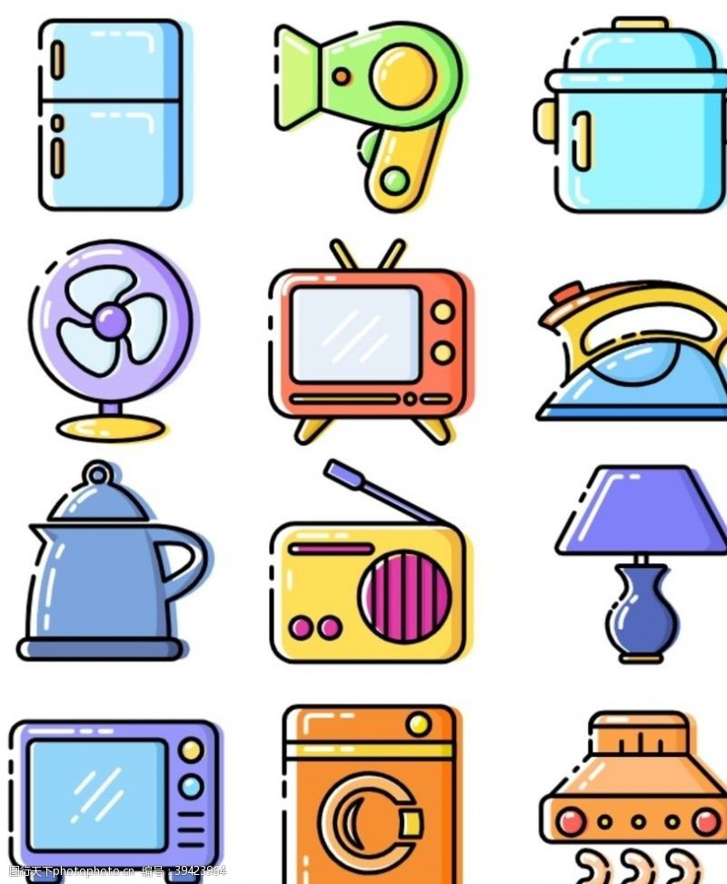 热水壶家用电器图标图片