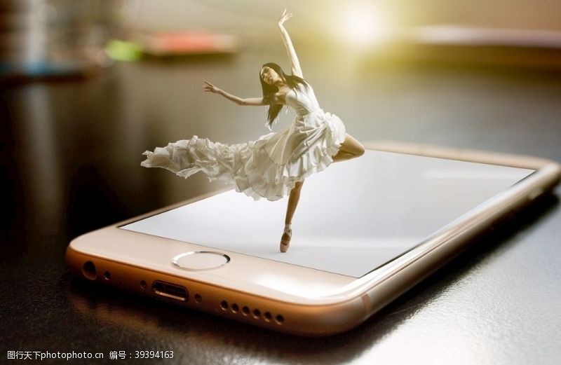 女演员手机上芭蕾舞图片