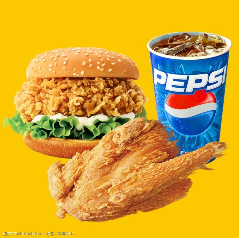 爆米花宣传双人套餐鸡米花餐厅KFC图片
