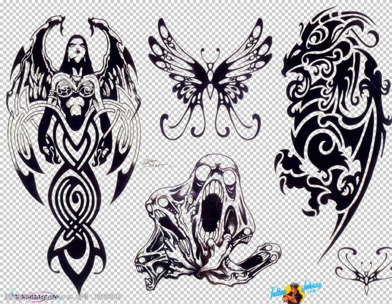 欧美风海报设计纹身图案图片