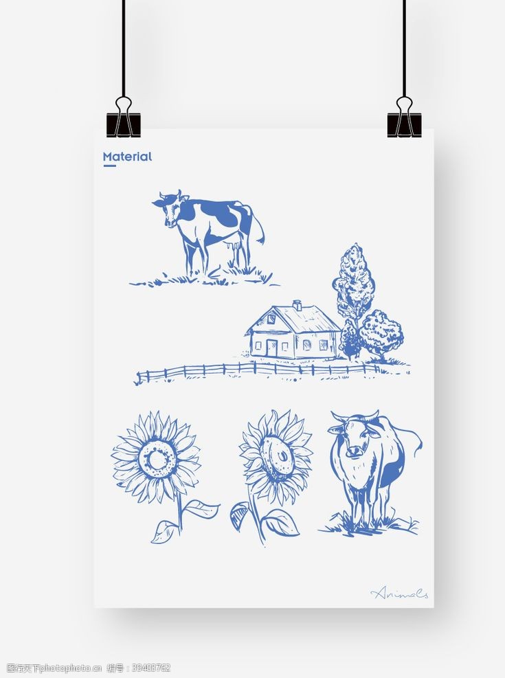 牛奶标志向日葵牛农庄图片