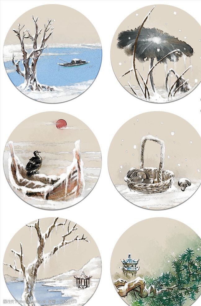 中国风素材冬季素材图片