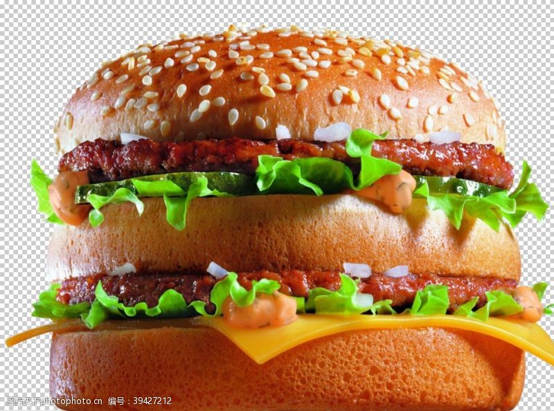 双层汉堡汉堡图片