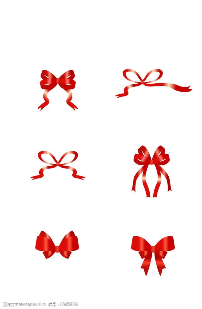 庆典绸带红色蝴蝶结图片