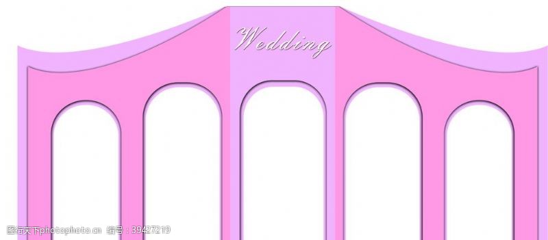 浅粉色背景婚礼背景造型图片
