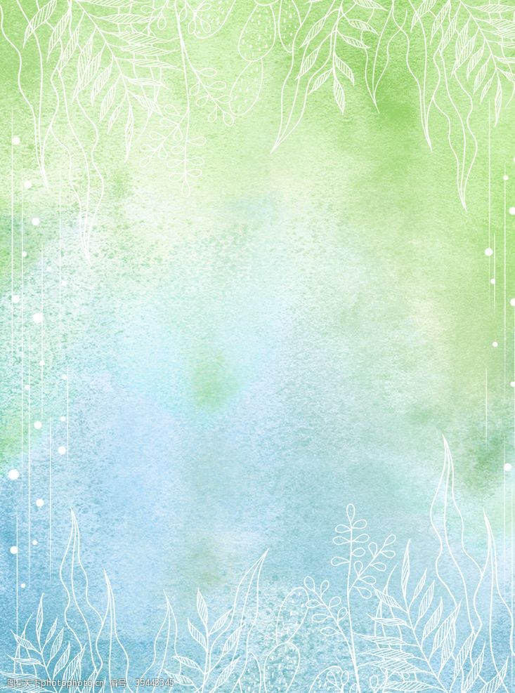 香约春天绿色水彩背景图片