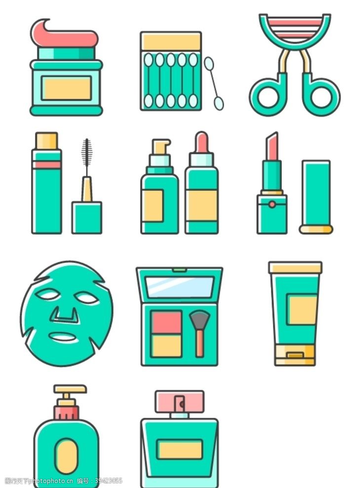 指甲油美妆产品系列图标图片