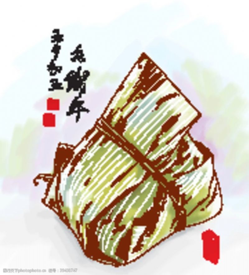 端午节矢量素材手绘端午粽子图片