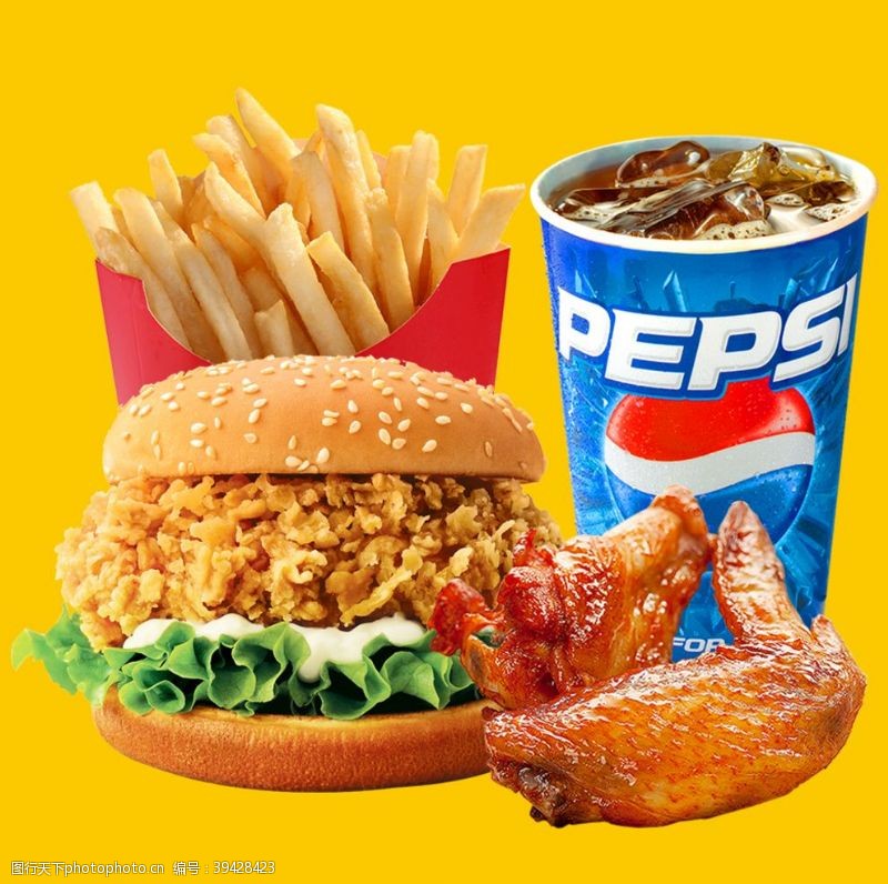 麦当劳双人套餐鸡米花餐厅KFC图片