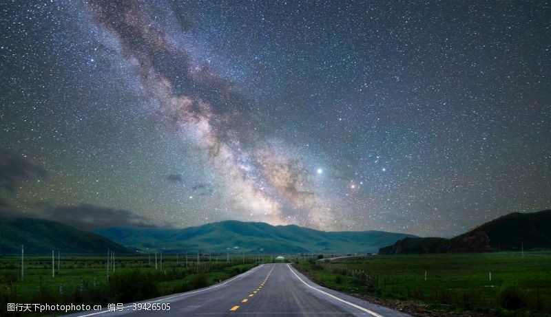 夜晚的天空星空背景图片