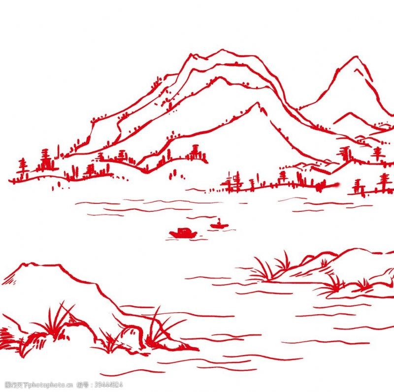 手绘山图片免费下载 手绘山素材 手绘山模板 图行天下素材网