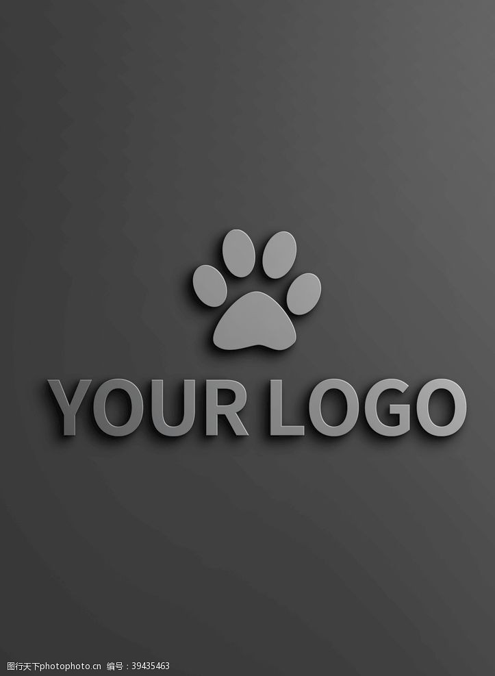 高档金属logo样机图片
