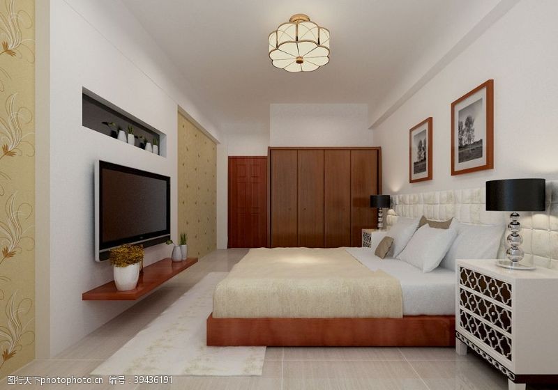 卧室3d效果图卧室装修效果图图片