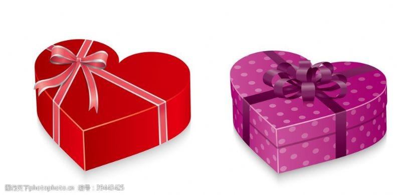 各种礼品礼盒心形礼盒图片
