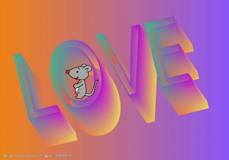 立体字母3D字母LOVE图片