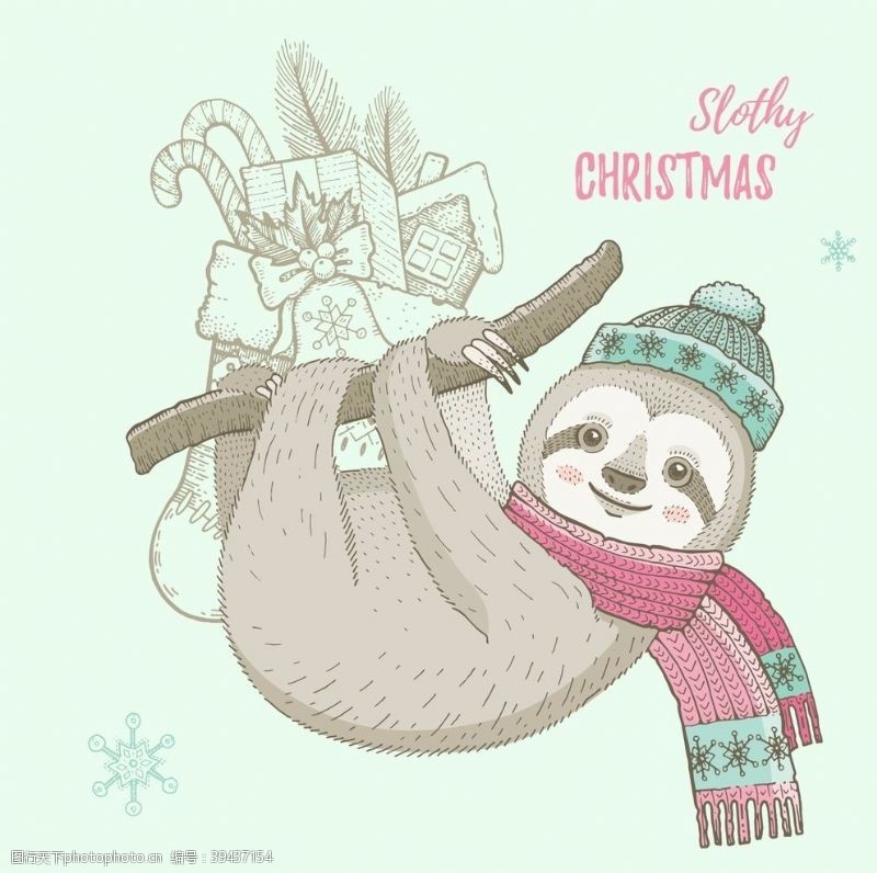 可爱拟人小动物冬季服饰小动物图片