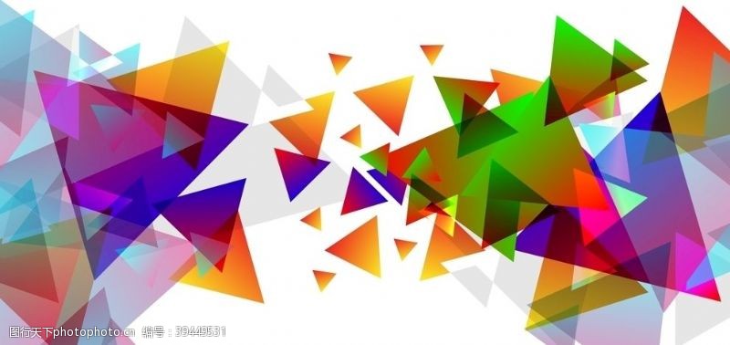 三菱广告多彩三角形背景图片