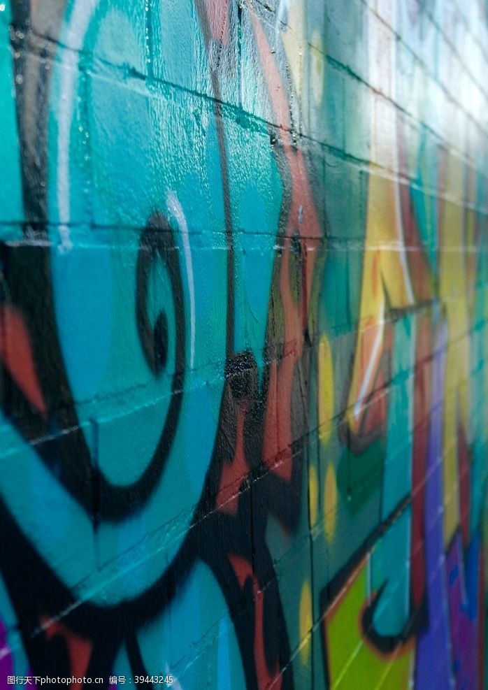 街道油画涂鸦墙图片