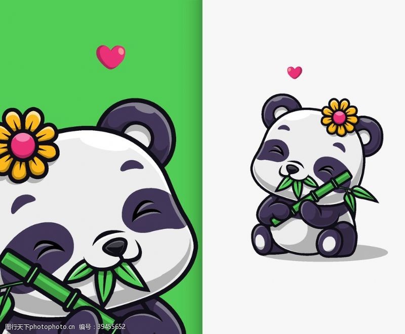 可爱卡通熊猫图片