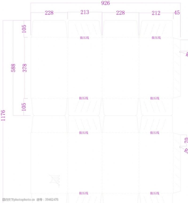 飞机盒啤盒纸箱刀模刀线图片