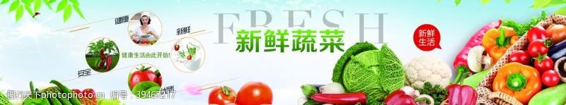 新鲜送蔬菜有机蔬菜展板图片