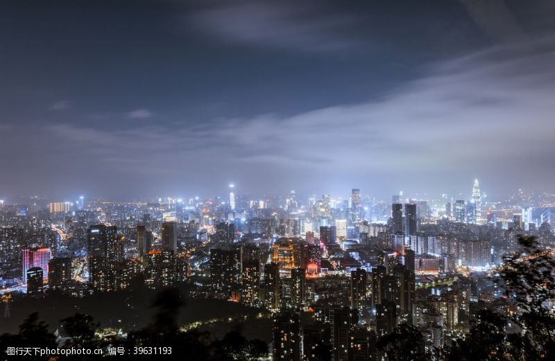 夜景图片大城市建筑风景摄影图片