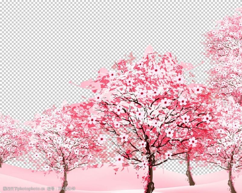 春海报粉色樱花装饰图片