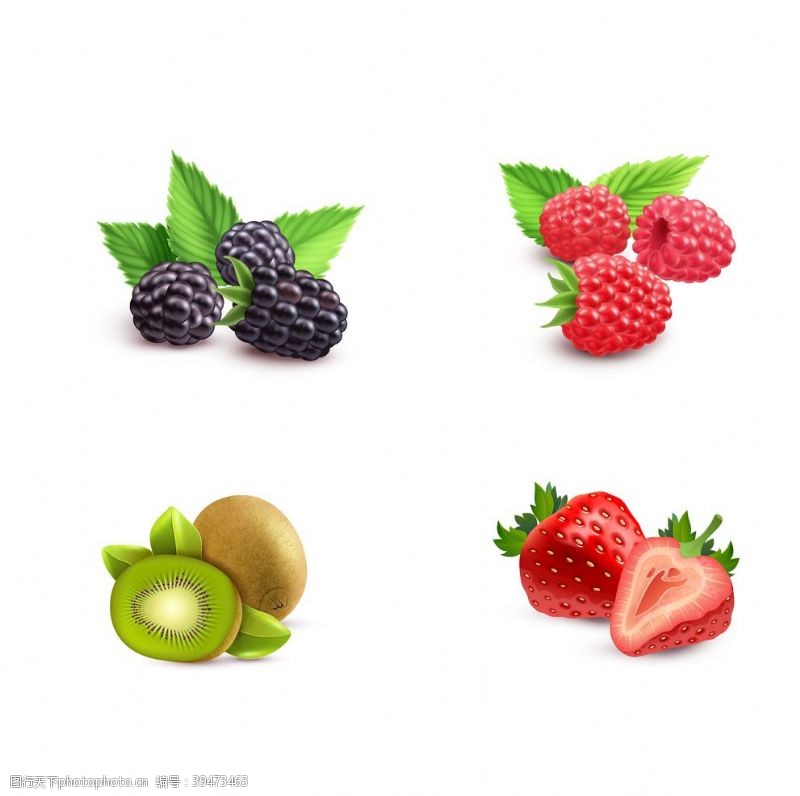 草莓活动矢量水果猕猴桃草莓图片