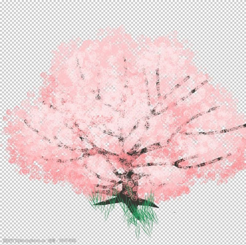 装饰海报手绘樱花图片