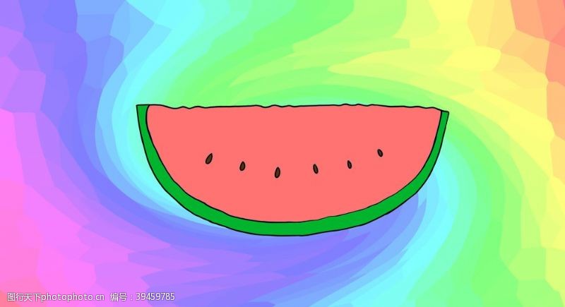 水果宣传手册西瓜卡通图片