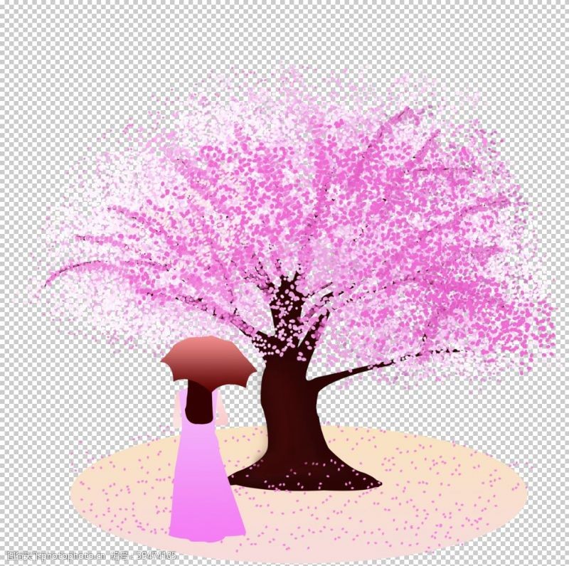 樱花展架樱花装饰素材图片