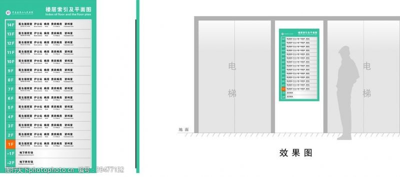 楼层牌医院标识系统设计方案图片