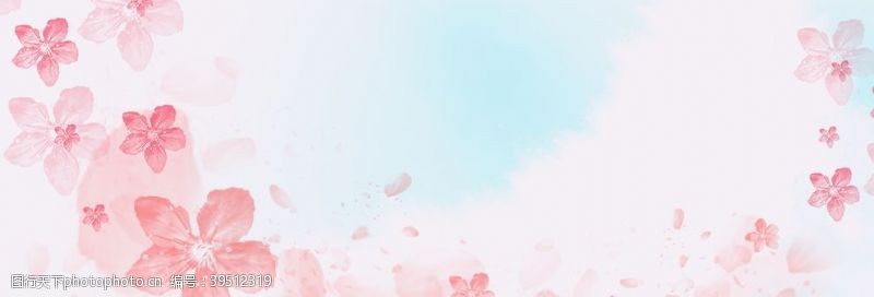 女王节海报粉色花朵背景图片