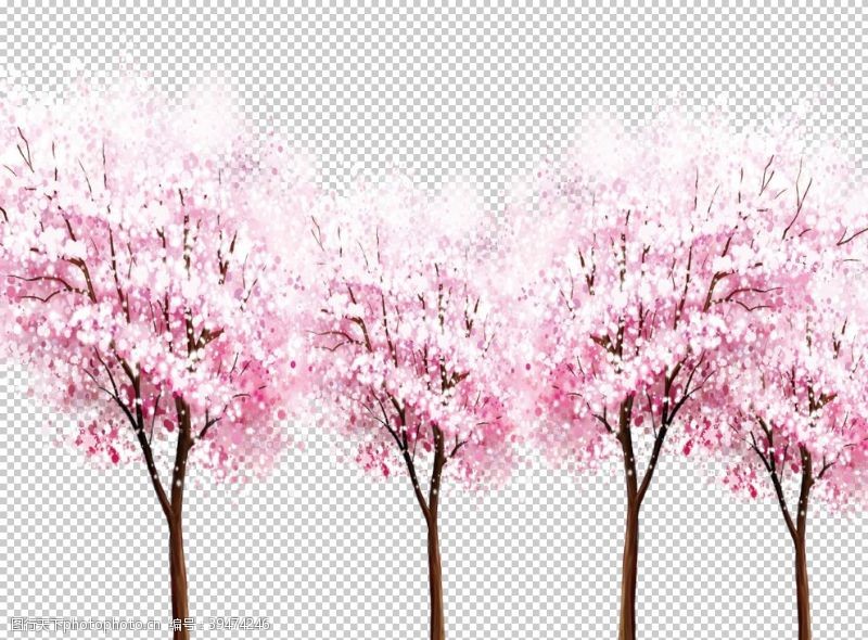 樱花烂漫粉色樱花装饰图片