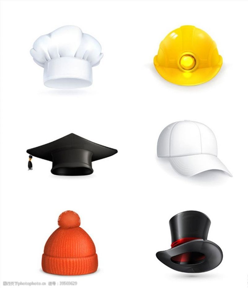安全帽各式帽子图标图片
